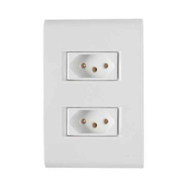 Imagem de Conjunto 2 Tomadas 3p 20a Tramontina - Linha Liz Branca