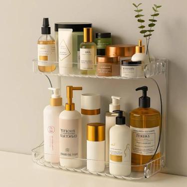 Imagem de organizador de maquiagem prateleira de armazenamento de cosméticos - O