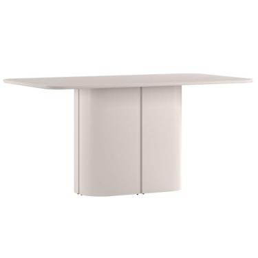 Imagem de Mesa de Jantar para 8 Lugares 180cm Tampo Mdf com Vidro Serena Off Whi