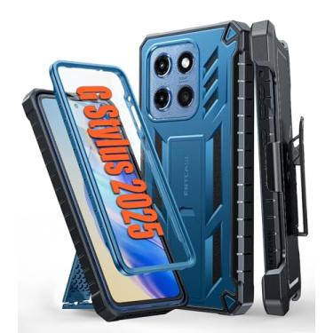 Imagem de FNTCASE Capa para Motorola Moto G-Stylus-5G-2025: Capa de celular robusta de grau militar com suporte e coldre | Proteção TPU à prova de choque com design texturizado fosco | Protetor resistente