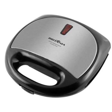 Imagem de Grill e Sanduicheira Britânia Crome, Preto - BRITANIA, 220V