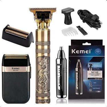 Imagem de Máquina de Cabelo Kemei Profissional com Barbeador e Aparador - ROMI