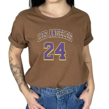 Imagem de Camiseta T-shirt Feminina Los Angeles Elegante Estampada Chique - Mill