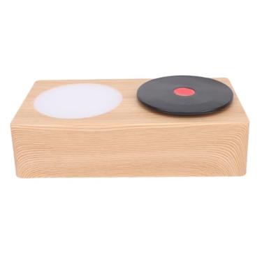 Imagem de Luqeeg Alto Falante Vintage de Madeira, Alto Falante Bluetooth com Toca Discos e Luz Reprodução Versátil Som Envolvente Formato Clássico Toca Discos para Mesa, Escritório ou Festa