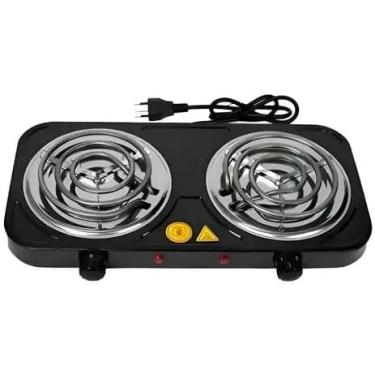 Imagem de Fogão Elétrico Portátil Cooktop 2 Bocas, 2000W 110V