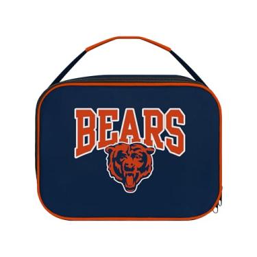 Imagem de FOCO NFL unissex adulto oficialmente licenciado Wordmark Team Color Big Logo Football Zip Closure 7L Lunch Bag - Chicago Bears