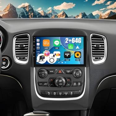 Imagem de [2 + 64 G] AMprime Android 13 estéreo para carro Dodge Durango 2014-2020 com carro sem fio e Android Auto, rádio automotivo com tela sensível ao toque de 9 polegadas com Bluetooth FM/RDS rádio HiFi EQ