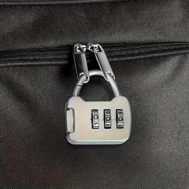 Imagem de Kit 2 Cadeados Coloridos Combinação Bloqueio Por Senha 3 Digitos Armár