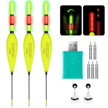 Imagem de QualyQualy Boias de pesca com carregador com 3 peças que mudam de cor para pesca em Walleyes tipo Crappie Walleyes