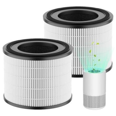 Imagem de CHAMONNY Substituição de filtro AP-S0610L, compatível com purificador de ar MOO-KA AP-S0610L, filtro HEPA verdadeiro H13 3 em 1 e filtro de carvão ativado, pacote com 2