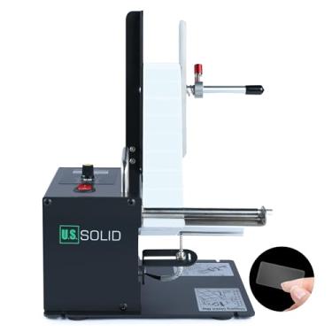 Imagem de U.S. Solid Máquina distribuidora automática de etiquetas com sensor de fibra óptica de contador ajustável - etiquetas transparentes e opacas - largura 10-115 mm comprimento 8-130 mm