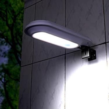 Imagem de Luminária de parede branca solar giratória, luz de parede externa à prova d'água solar para porta da frente, quintal, garagem, cerca, pátio, decoração de varanda - luz branca