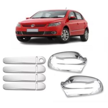 Imagem de Kit Aplique Maçaneta + Retrovisor (S/pisca)Gol 13 até 22  Fox 10 até 2