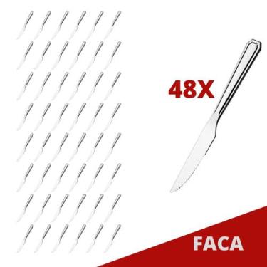 Imagem de Kit Restaurante Faca De Reforçada Inox 48 Pçs Bar / Casa - PRATICASA, 