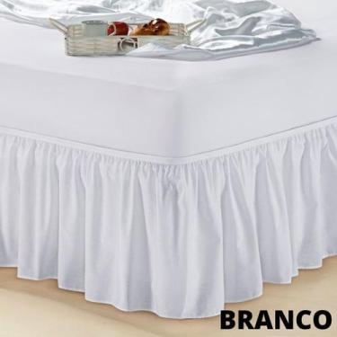 Imagem de Saia para Cama Box Casal Protetor Padrão com Elástico em Toda Volta Aj