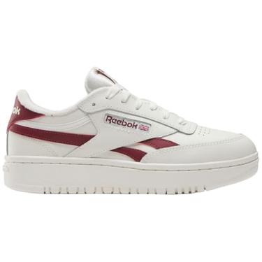 Imagem de Reebok Tênis feminino Club C Double Revenge, Chalk Chalk Classic Borgonha, 37.5 EU