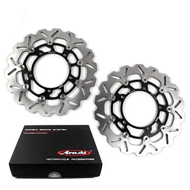 Imagem de Discos de freio dianteiro Arashi Rotores para Suzuki GSX600F Katana 600 1998-2010, GSX650F 2008-2012, GSR 750 2011-2014, GSX-S750 2015-2016, GSX8S 2023-202023-20202 4, DL10 00XAL V-STROM 2018, preto