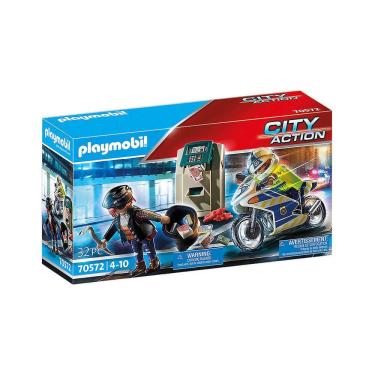 Imagem de Playmobil - Caixa Eletrônico Com Policial E Fugitivo - City Action - 70572