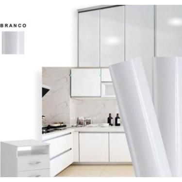 Imagem de Papel Tipo Contact Vinil Adesivo lavável Branco 1mtx28cm - IC DECOR