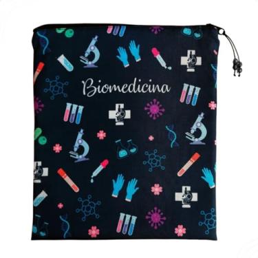 Imagem de Matellasse - Porta Jaleco e Esteto Organizador de bolsa Necessaire Personalizado Biomedicina Fisioterapia Medicina Veterinária Enfermagem Odontologia Nutrição (BIOMEDICINA)