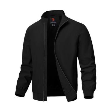 Imagem de Jaqueta TBMPOY Lightweight Windbreaker Bomber para homens preta