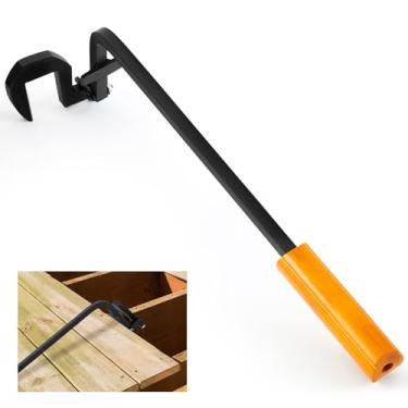 Imagem de Teenyyou Ferramenta de alisamento de tábua de convés ferramenta de aço carbono resistente para endireitar tábuas e vigas, alça acolchoada para ajoelhar para manter a pressão