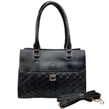 Imagem de Bolsa De Ombro e Transversal Alfama Clássica Elegante Prática Dia a Dia Trabalho Faculdade Viagem (Preto)