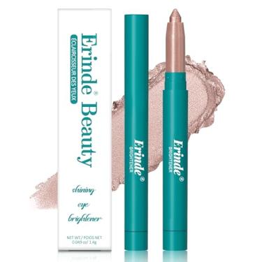 Imagem de Erinde Bastão de sombra, bastão clareador de olhos, maquiagem cremosa de sombra de olhos brilhante, à prova d'água, lápis delineador de olhos com glitter de longa duração, 03 ouro rosa