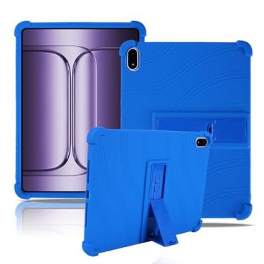 Imagem de Capa para tablet OnePlus Pad 3 de 13,3 polegadas, capa protetora NOUKAJU Tablet, suporte ajustável, silicone macio, capa de proteção de silicone para OnePlus Pad 3 (azul)
