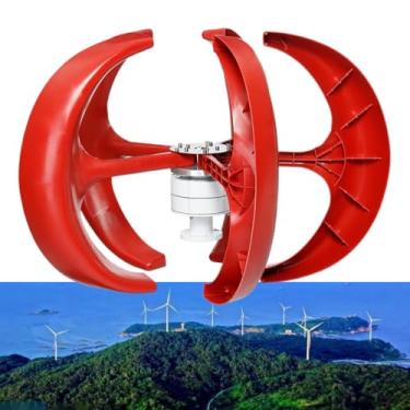 Imagem de AISINILALAO 8000W Gerador de ímã permanente 3 fase CA, 12V 24V 48V Energia livre Turbina eólica Energia livre kit de energia eólica para casa, iluminação de rua com controlador (vermelho),220v