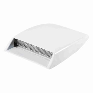 Imagem de Haofy Universal Car Fluxo de Ar Fluxo de Ar Scoop Capa Tampa de Ventilação Preta para Uso Decorativo Adequado para a Maioria Dos Carros Com Malha de Grade de Plástico e Alumínio (WHITE)