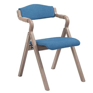 Imagem de NEWCES Cadeira dobrável retrô cadeira de evento de madeira maciça destacável confortável antiderrapante cadeira de lazer para cadeira de estudo em casa (cor: B, tamanho: 30x23x19 polegadas)