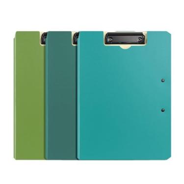 Imagem de Pastas Pasta de prancheta com capa dobrável 3 peças, pasta PP resistente clipe duplo, organizador arquivo contrato, fichário, material escritório