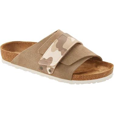 Imagem de Birkenstock Sand lia Kyoto unissex, Camur a camuflada cinza acastanhado, 7-7.5 Narrow Women/5-5.5 Narrow Men