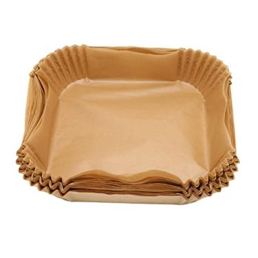 Imagem de Forros de papel para fritadeira a ar, 100 peças de vaporizadores, panelas de caldo e massa, vaporizadores, antiaderentes, forros de papel de pergaminho, forros de papel de cozimento, papel de óleo