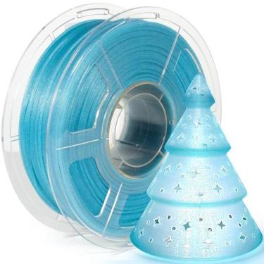 Imagem de Filamento de impressora 3D IsanMate Clear PLA azul transparente 1,75 m