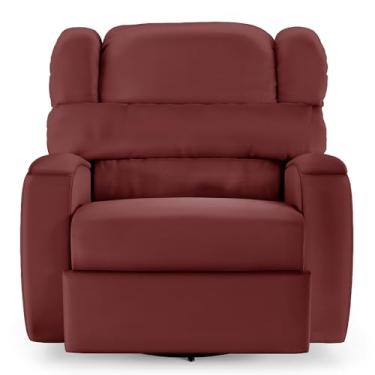 Imagem de Poltrona do Papai Sala de Cinema Reclinável Manchester Glider Manual Giratória PU Vermelho G23