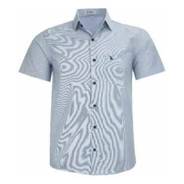 Imagem de Camisa Social Manga Curta Comfort Com Bolso Passa Fácil 1848 - Amil, A