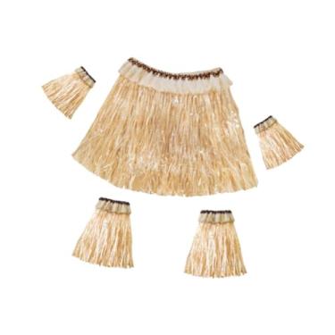 Imagem de Wzmzjy Conjunto de Saia de Ráfia Havaiana, Acessórios para Festa de Verão, Leve, Size S