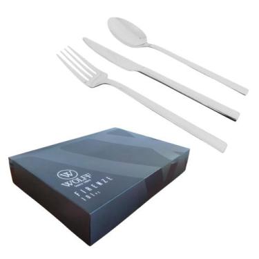 Imagem de Faqueiro 101 Peças Firenze com Caixa Litografada Aço Inox - Wolff