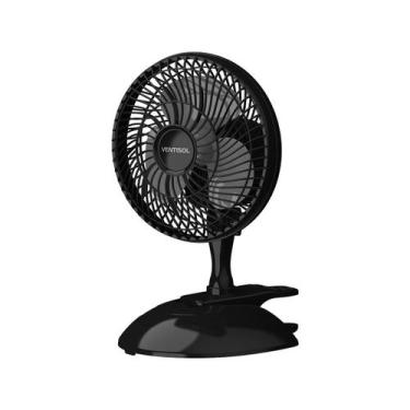 Imagem de Mini Ventilador Ventisol 20cm 110v ou 220v Mesa Parede Clips Preto Sil
