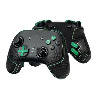 Imagem de Controller Grips, Skin kit,Anti-Skid, Multi-Texture, Sweat Absorption, Pre-Cut Grips Tape, by SHADOW BOOLT (Black & Green, for Razer Wolverine V3)