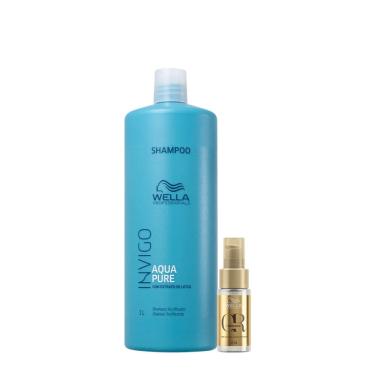 Imagem de Kit Wella Professionals Invigo Aqua Pure Reflections Shampoo Oil 30 (2 produtos)
