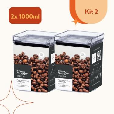 Imagem de Conjunto Potes Organizadores Herméticos Empilháveis Acrílico Armazenam