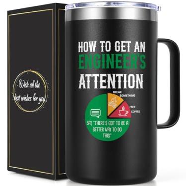 Imagem de Lifecapido Presentes de engenheiro, como chamar a atenção de um engenheiro, caneca de café com isolamento de 590 ml, presentes de aniversário de engenharia de engenheiros de Natal para homens