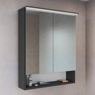 Imagem de Armário Espelheira para Banheiro com 2 Portas e Iluminação Led Gafrite