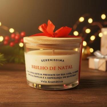 Imagem de Vela Aromática Brilho de Natal 120g com Cera de Coco e Pavio de Algodã