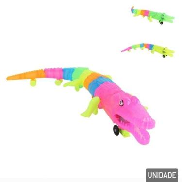 Imagem de Jacaré Bate e Volta com Movimento LUZ SOM Color - Tudo em Caixa - Gené