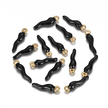 Imagem de 5 pingentes de pimenta picante de aço inoxidável 304 pingentes de pimenta vermelha pingente de vegetais para joias, pulseira, brinco, colar, faça você mesmo, descobertas de artesanato, 18mm, Aço