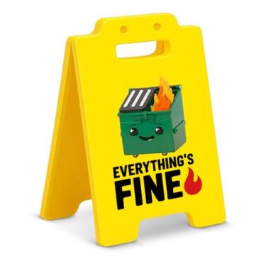 Imagem de Acessórios engraçados de mesa de lixo para bombeiros presentes de escritório divertidos para chefes colegas de trabalho humor lixeira placa de fogo cubículo decorações de mesa de trabalho